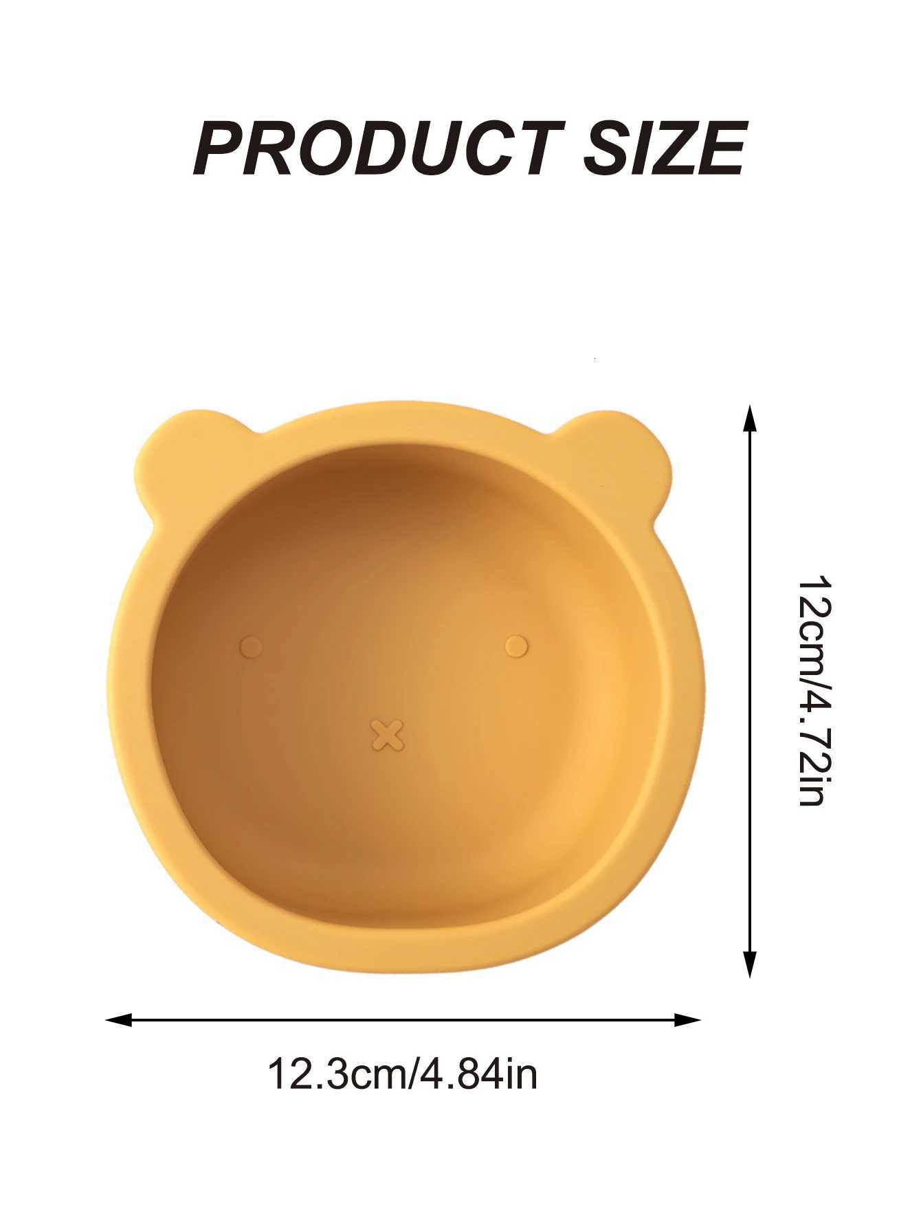 1PCS Bear Silicone Baby Bowl Suction Plate Self Feeding Dish BPA Free Toddler Training Essentials Non Slip Childrens Tableware X250806
