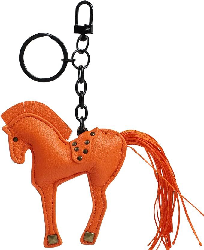 Keychains In Leather Horse Bag Charm Rope Bow Accessories Luxury Pendant Creative Ornament Gift