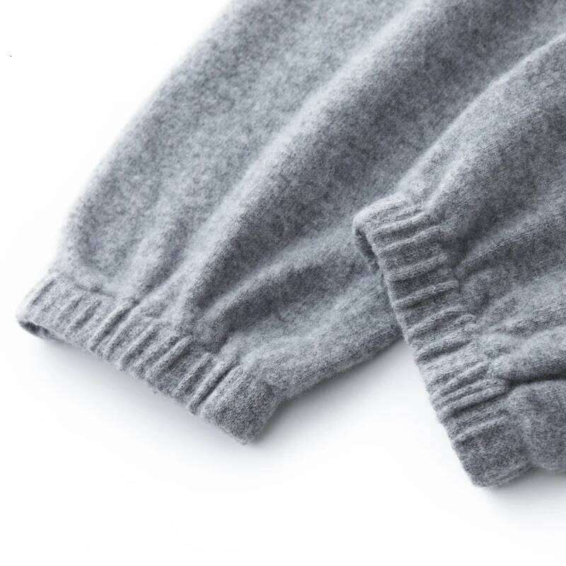 100% Merino Wool Women's Knitted Trousers, Popular, Fashionable, Warm, Pocket, Small Leg Pants 2024 Autumn And Winter New Style 250806