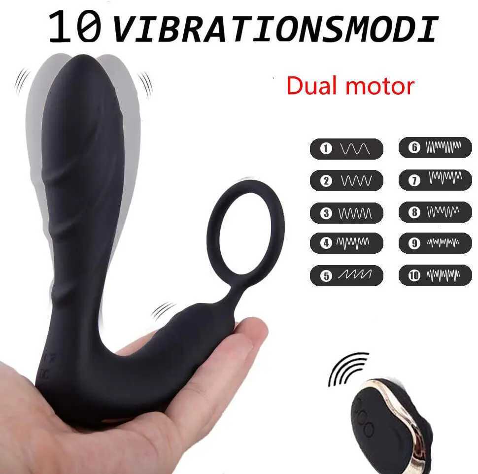 Male Prostate Vibrating Massager Anal Butt Plug P G Spot Male Sex Toy Waterproof XJ250806