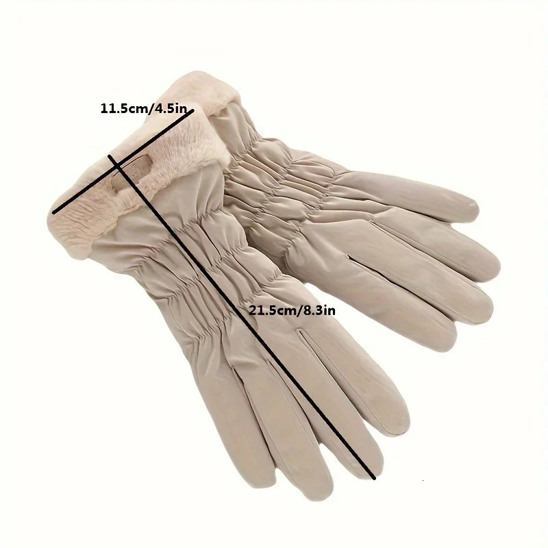 Winter Women Fashion Gloves Winter Warm Windproof Waterproof Gloves with Plush Lining For Cold Weather Outdoor Sports 250806