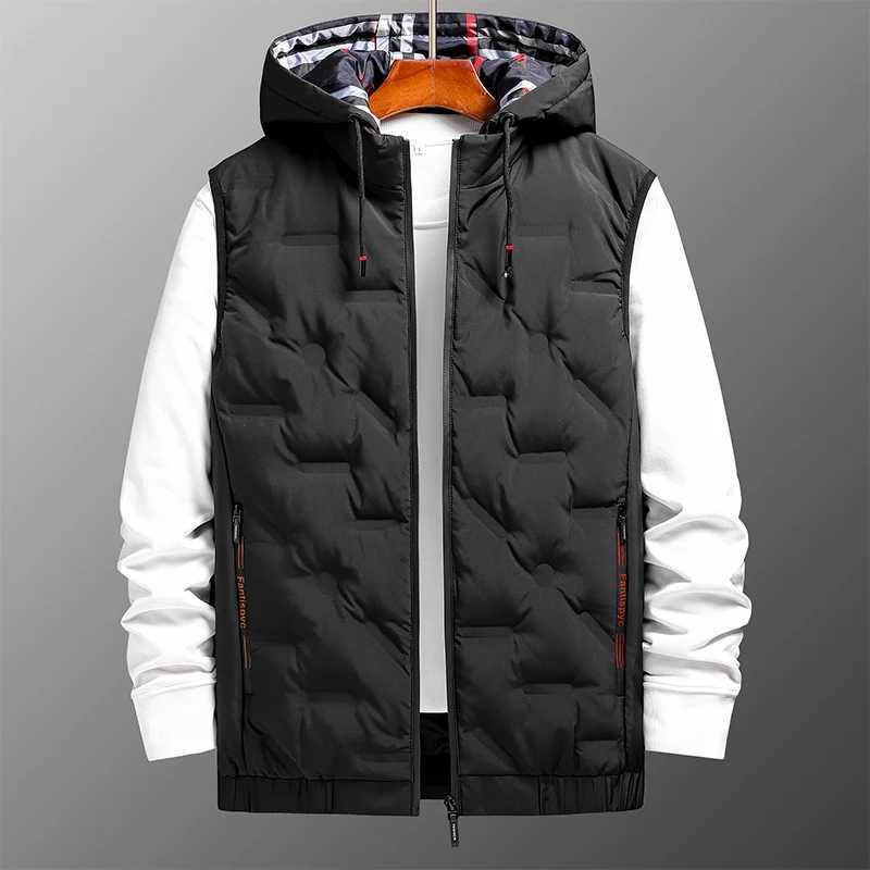 Mens Warm Down Vest Hooded Warm Wind-proof Fashion Simple Design Loose Version of The Comfortable Fabric Skin-friendly Coat W250806