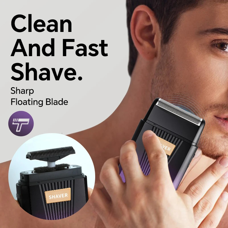 USB mens electric shaver professional electric shaver cordless shaver portable beard trimmer 250805
