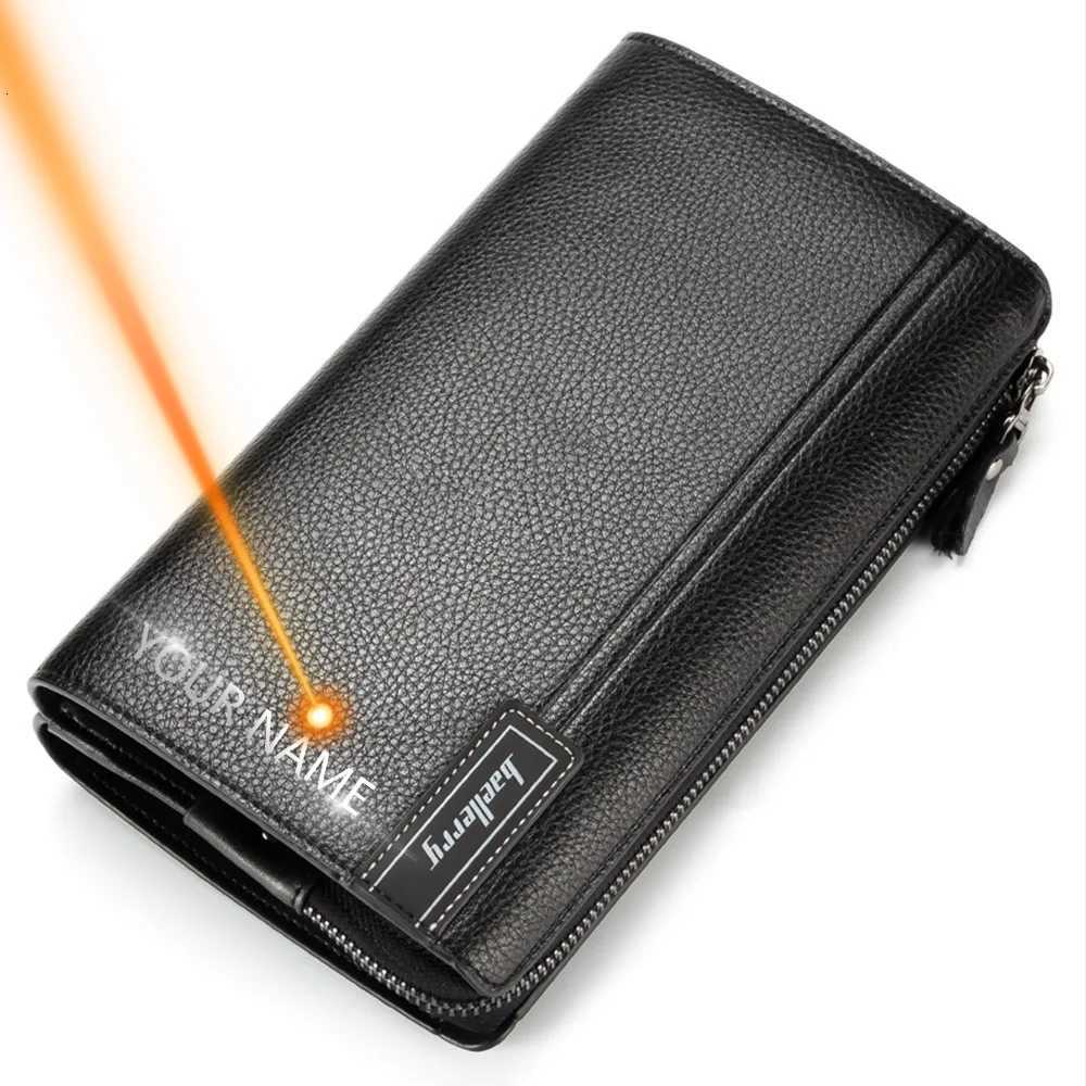Baellerry Mens Clutch Bag Large Capacity Mens Wallets Cell Phone Pocket Passcard Pocket High Quality Multifunction Wallet for MenXJ250806