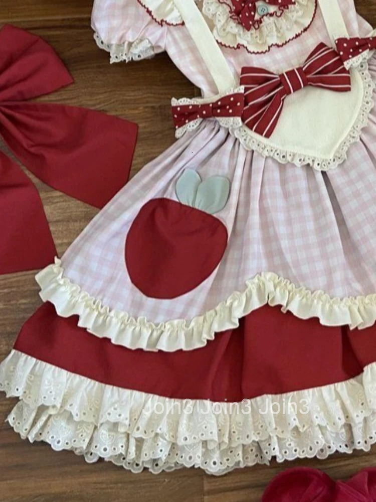 Japanese Sweet Lolita Kawaii Elegant Women Dress Y2k Bow Design Princess Puffy Dress Female Lace Birthday Party Chic Outfits New