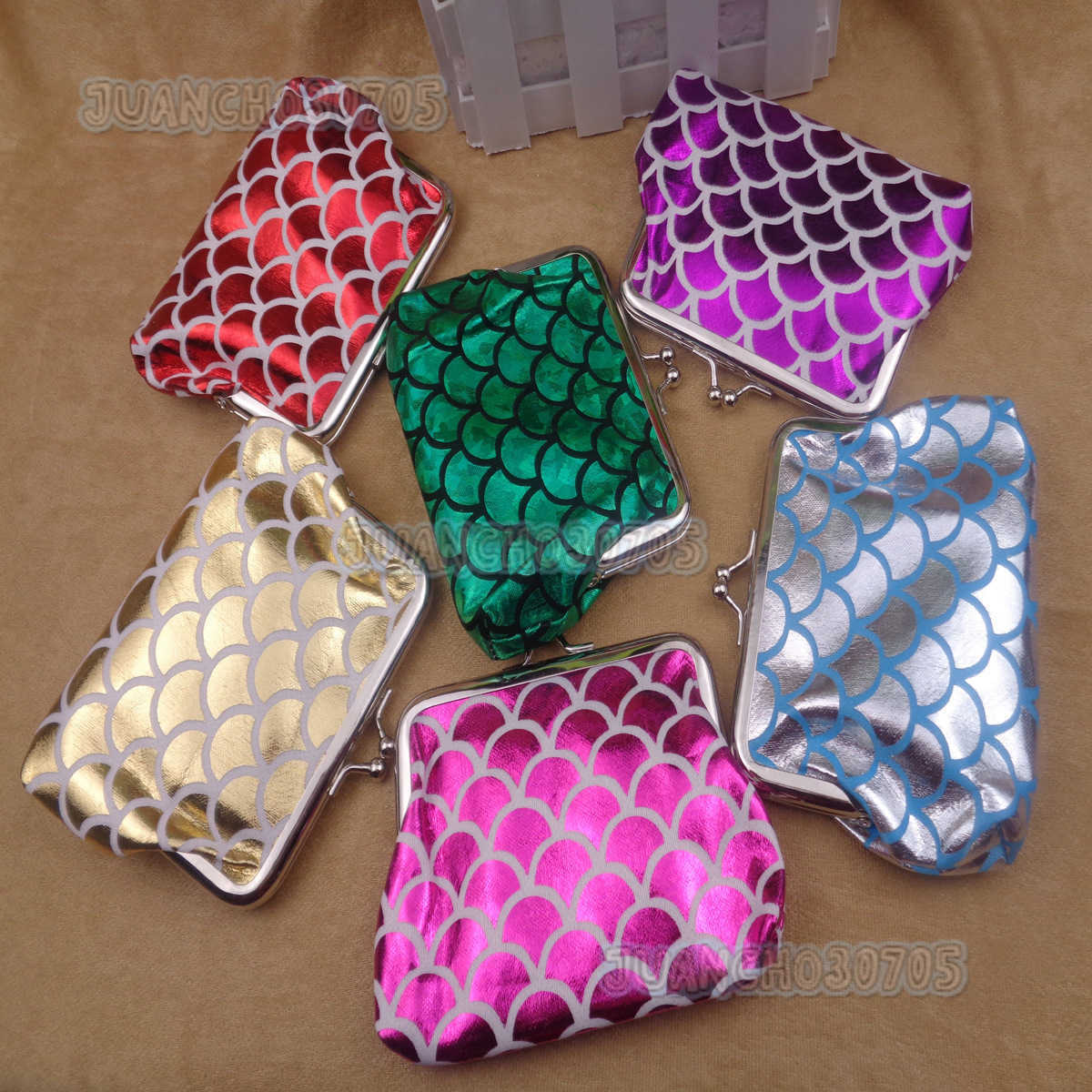 New Gold Stamping Clip Fish Coin Purse Bridge Bank Card Gift Bag Key Bag H250806