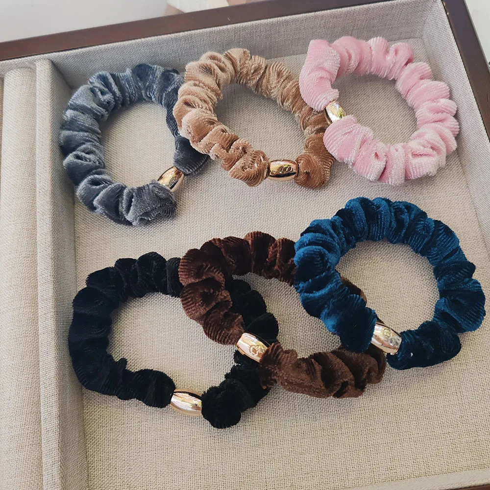 2PC European and American Good Velvet High Elasticity Hair Ties for Women Girls Ponytail Holder Hair Rings Rope Accessories 250730