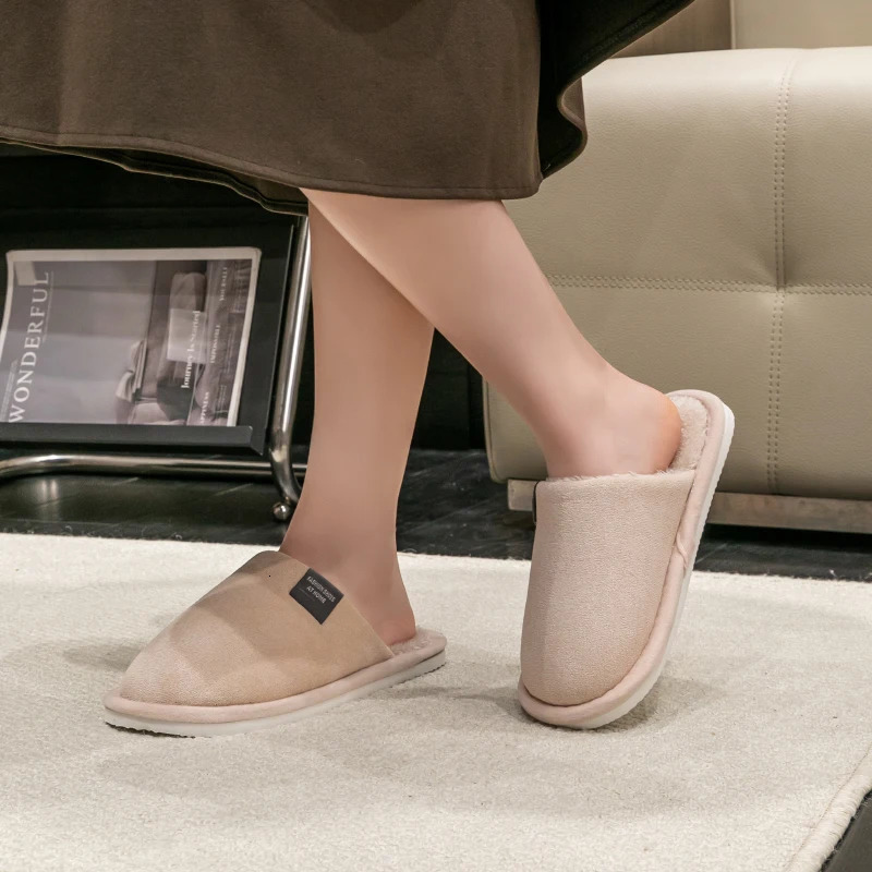 Trend Winter Couple Indoor Non-slip For Men Women Flip Flops Warm Slippers Home Slides Casual bedroom Soft Comfort Shoes 250731