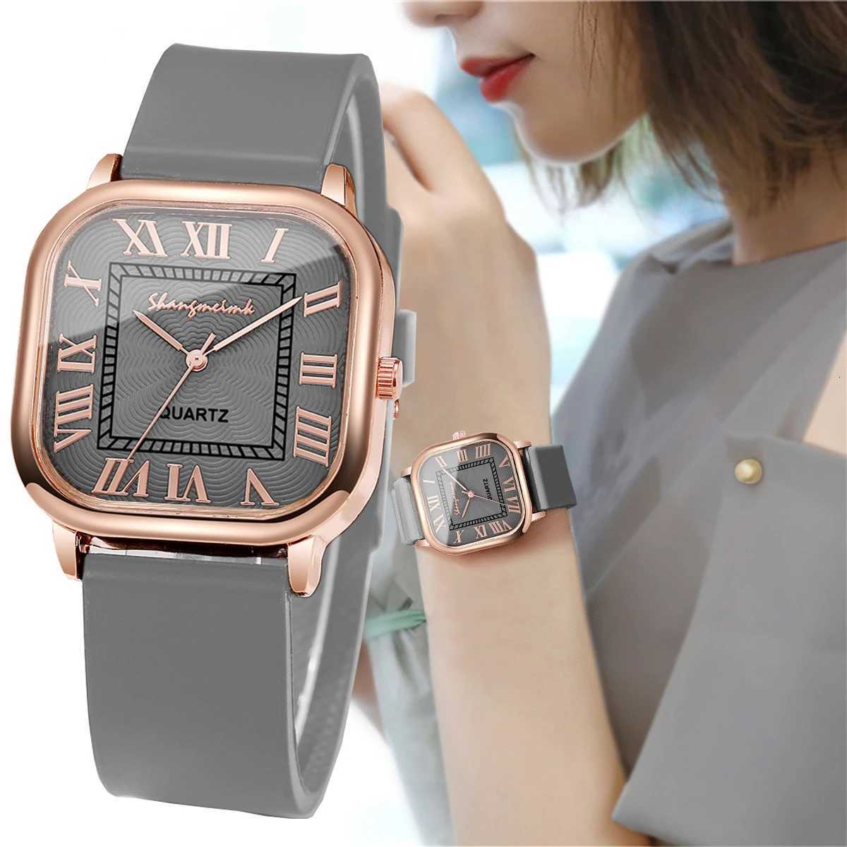 Fashion Square Women Casual Style Band Roman Dial Quartz Wrist Watch for Ladies Clock Reloj Mujer W250806