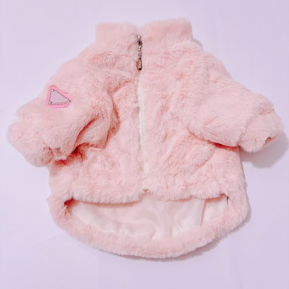 Winter Apparel Designer Clothes Dog Faux Fur Coat Turtleneck Puppy Sweater Cold Weather Pets Jacket Warm Outfit Jackets for Small Medium Dogs White c7