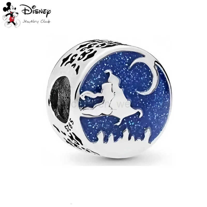 Disney Miniso Disney DIY Openwork Mickey Mouse and Donald Duck Magic Mirror Charm Beads Fit Original Silver Bracelet Women Jewelry Gift W250806