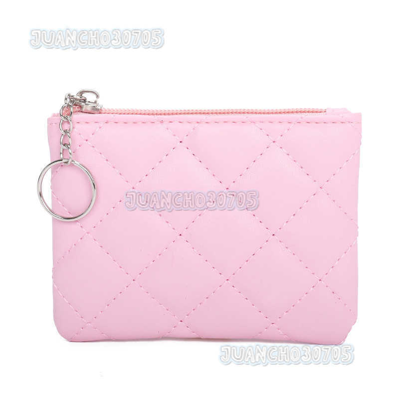 Zero Wallet Female 2025 Lingge Embroidered Pu Short Mini Zipper Small Wallet Solid Coin Card Bag H250806