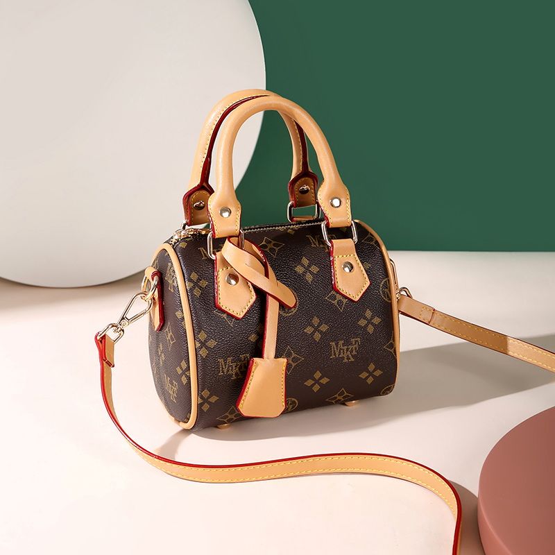 MKF designer bag free shipping Light luxury genuine leather High quality casual Boston bag versatile classic vintage handbag for woman