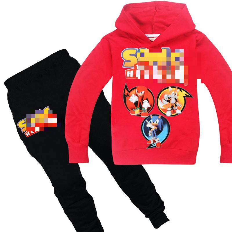 Boys Girl The Hedgehog Clothing Sets Hoodie Pants Children Kids Sweatshirt Trousers Long Sleeve T shirt Tops Tee ClothesW251204