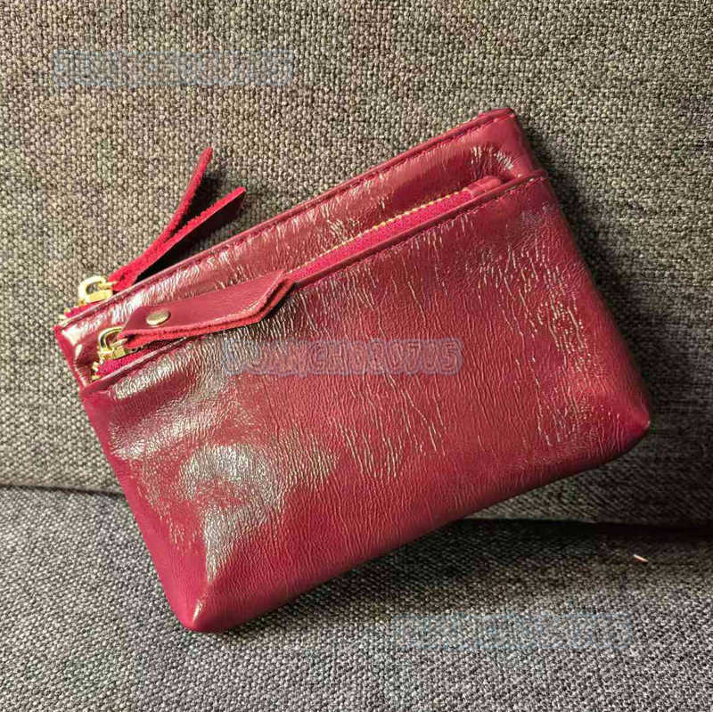 Zipper Small Wallet Womens Head Layer Cowhide Mini Bag Explosive Pattern Key Bag Card Bag Coin Genuine Leather Zero Wallet Women H250806