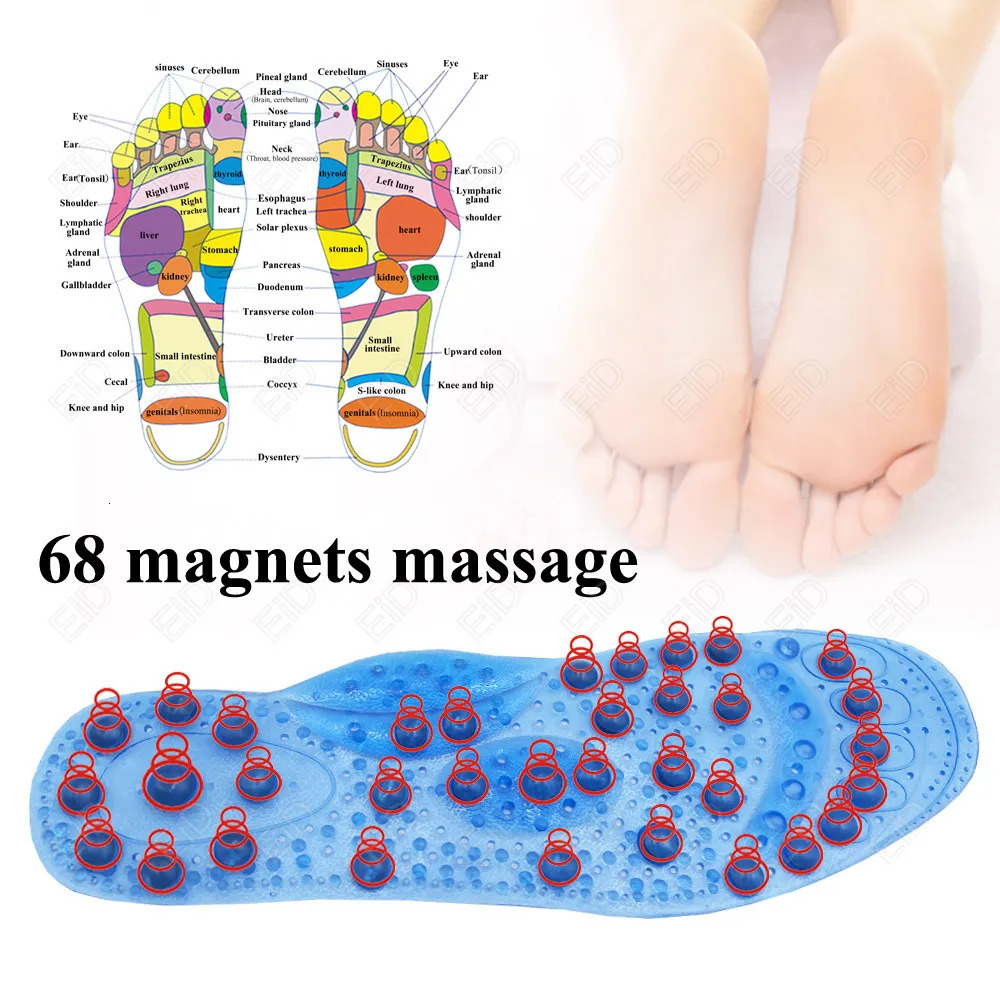 EiD Premium 68 Magnetic Massage Insoles Foot Acupressure Shoe Pads Slimming Insoles for Weight Loss Man women Unisex 250805