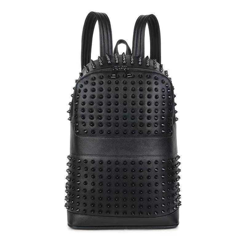 Internet Celebrity Large Capacity Backpack Punk Style Rivet Double Shoulder Bag 250815