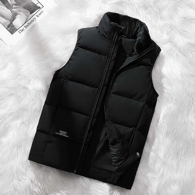 Variety Colors Warm Down Vest Vertical Collar Warm Wind Fashion Simple Design Loose Version Comfortable Skin-friendly Fabric Vest W250806