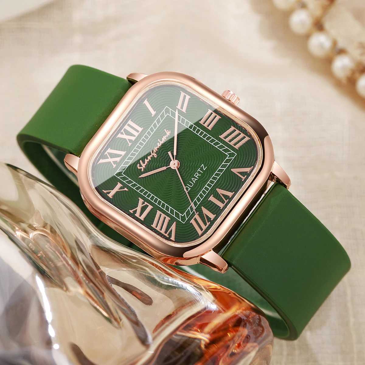 Fashion Square Women Casual Style Band Roman Dial Quartz Wrist Watch for Ladies Clock Reloj Mujer W250806