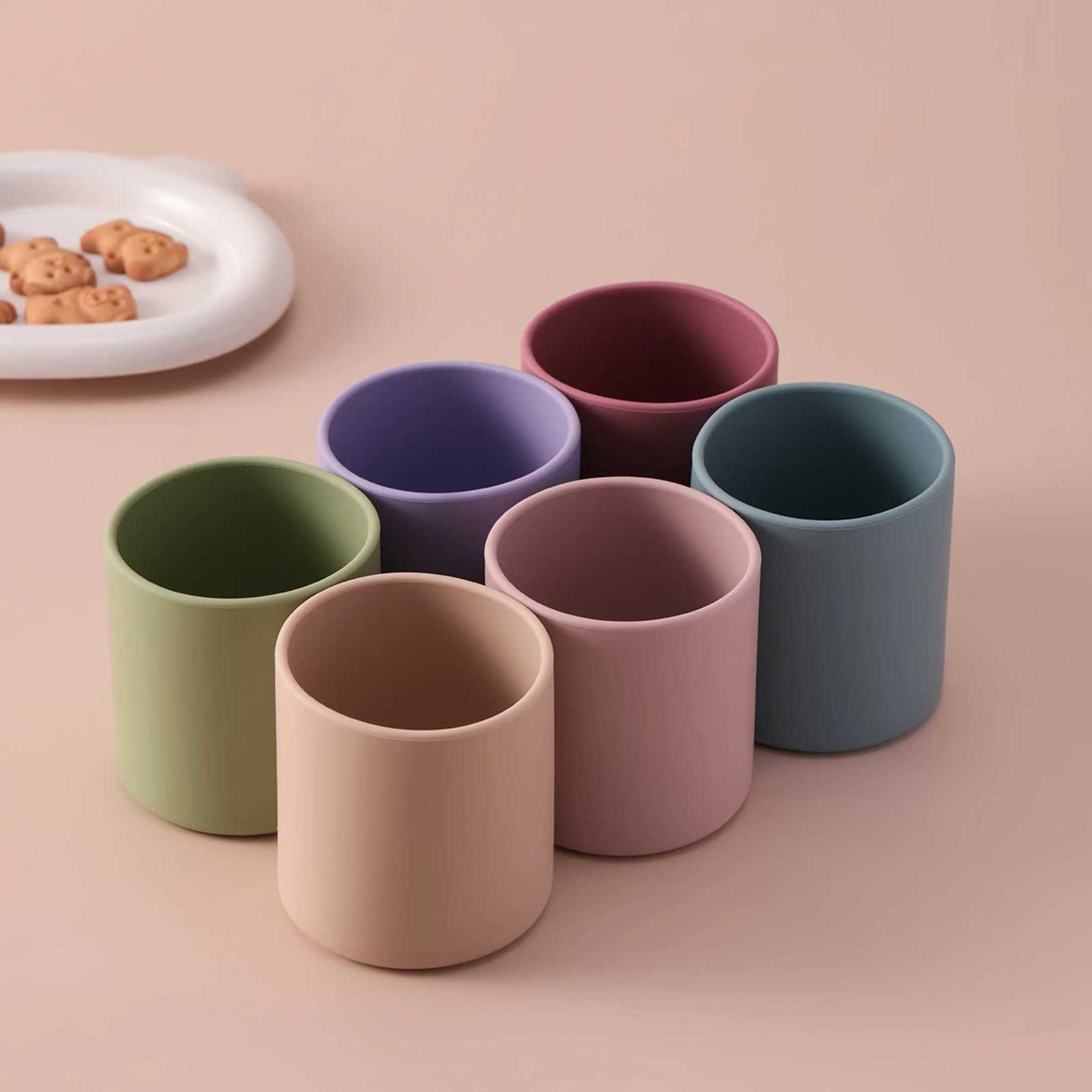 1PCS Food Grade Silicone Baby Training Cup BPA Free Feeding Liquid Cup Infant Self Feeding Weaning Drinking Practice Tableware X250806