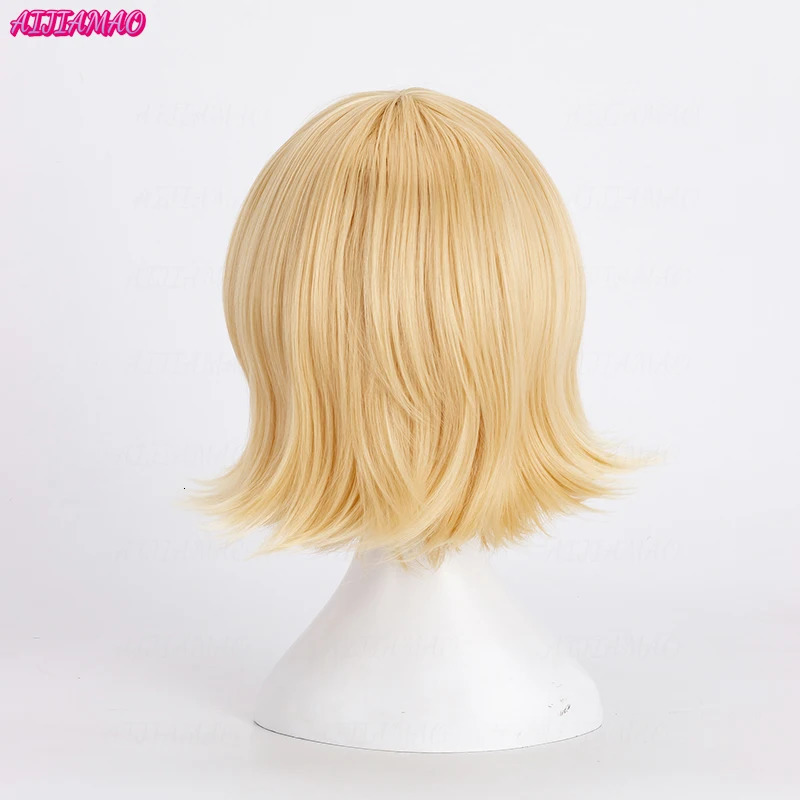 Rin Len Short Blond Heat Resistant Synthetic Hair Anime Cosplay Wigs Track Code Free Wig Cap 250805