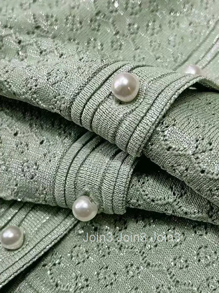 Spring Summer New Fashion Temperament Knit Long Dress Women Elegant Pearl Button O-neck Short Sleeve Slim Robe Ladies