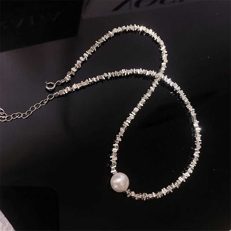 2023 Trend Neck Chain Kpop Pearl Choker Necklace Womens Goth Choker Jewelry Imitation Pearl Pendant Necklaces Collar for Girl Y250805
