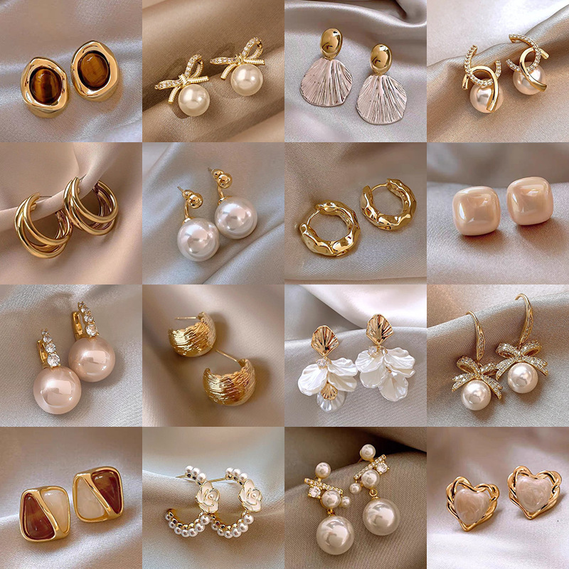 Free Shipping Designer Luxury Jewelry European And Americanhigh-end Earrings For Women New Ins Style Pearl Stud Earrings Versatile Ear Accessories