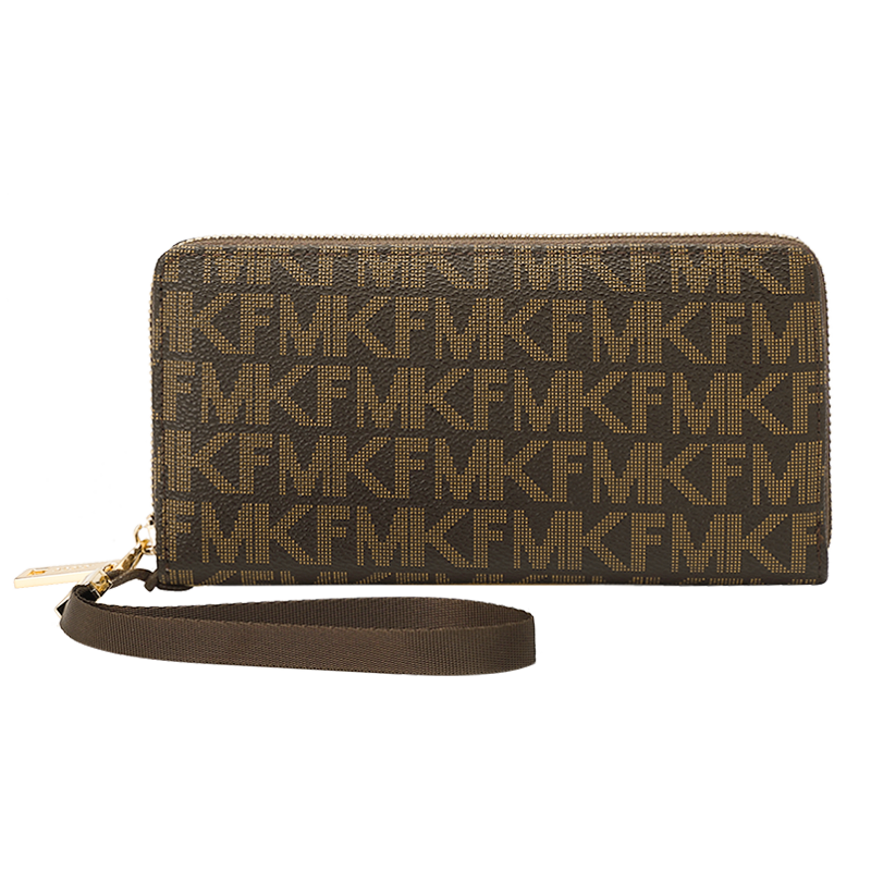 MKF designer bag free shipping Light luxury casual wallet zipper long soft handbag multifunctional versatile vintage card bag for men and women