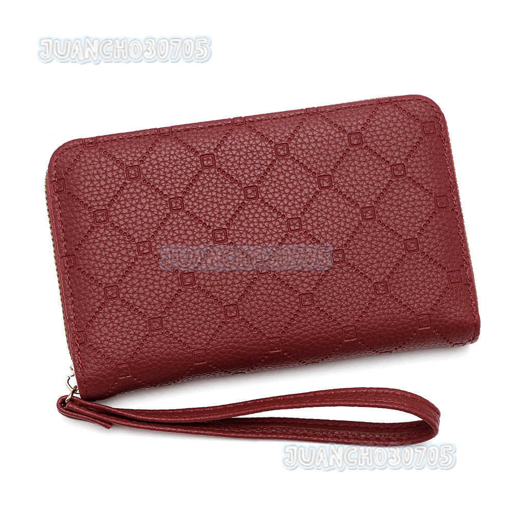 New Womens Coin Purse Style Simple Large Capacity Card Holder Zipper Clutch Phone Bag Drivers Document Bag H250806