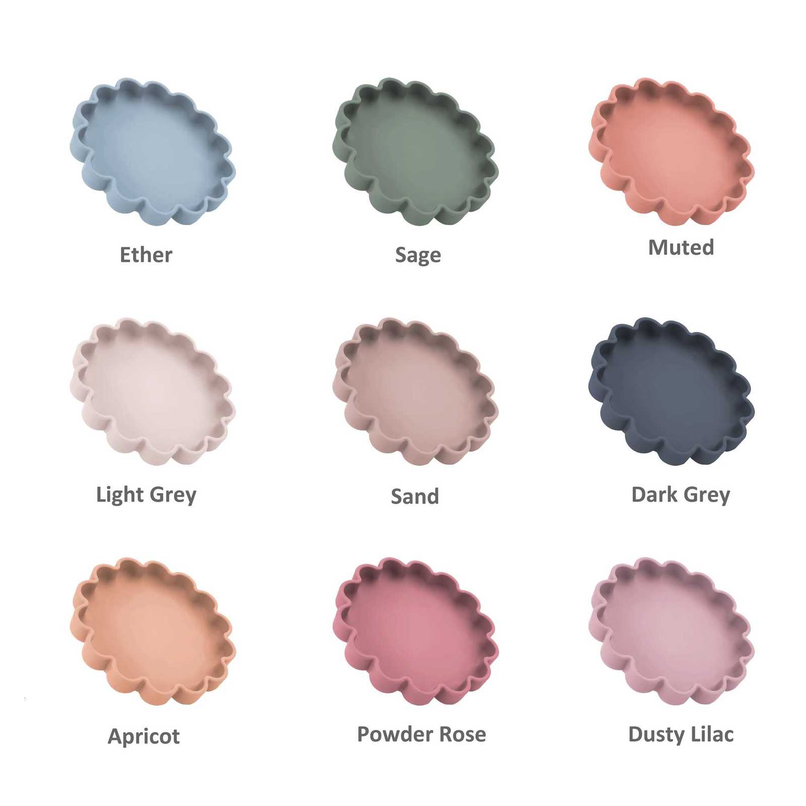 Flower Design Baby Dinning Plate Silicone Suction Plate Silicone Feeding Dish For Baby X250806