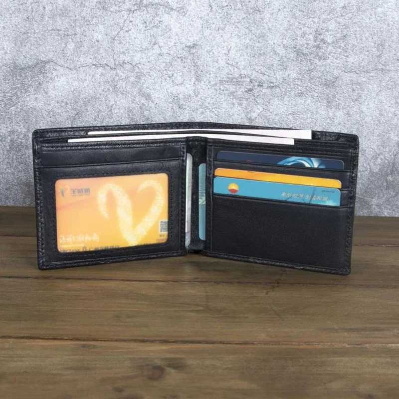 Genuine Leather Short Wallet Fashion 3D Dragon Embossed Purse Cowskin Leather Men Purse Card Wallet Bifold Wallet with ID Window XJ250806