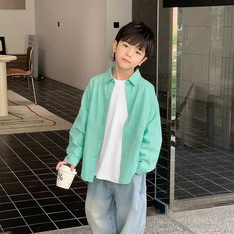 Boys Babys Kids Blouse Coat Jacket Outwear Cotton 2024 Yellow Spring Autumn High Quality Teenagers Overcoat Childrens Clothing X250806