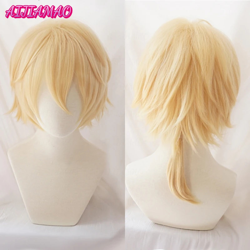 Rin Len Short Blond Heat Resistant Synthetic Hair Anime Cosplay Wigs Track Code Free Wig Cap 250805