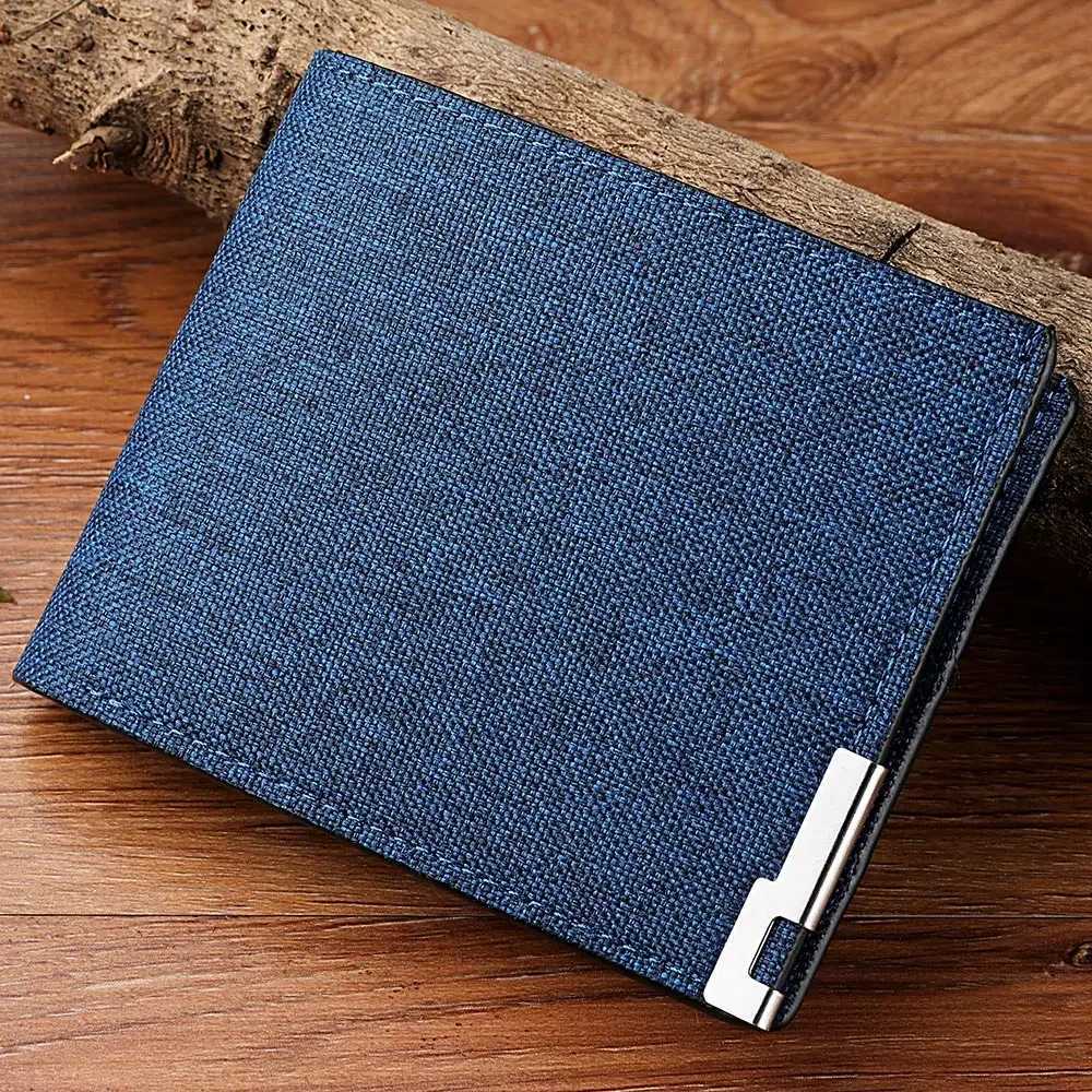 Mens Short PU Leather Wallet Simple Solid Color Fashion Thin Money Holder Mens Birthday Gift XJ250806