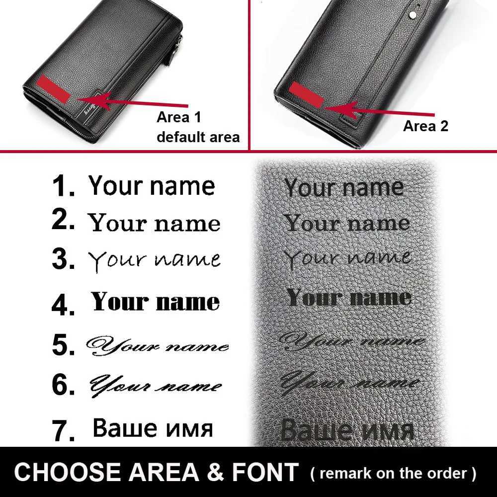 Baellerry Mens Clutch Bag Large Capacity Mens Wallets Cell Phone Pocket Passcard Pocket High Quality Multifunction Wallet for MenXJ250806