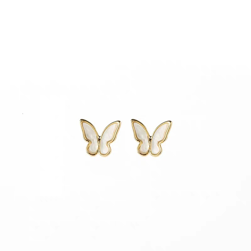 Korea 2025 New Super Fairy Forest Style Sweet Butterfly Glaze Earrings Versatile Girl Ins Fresh