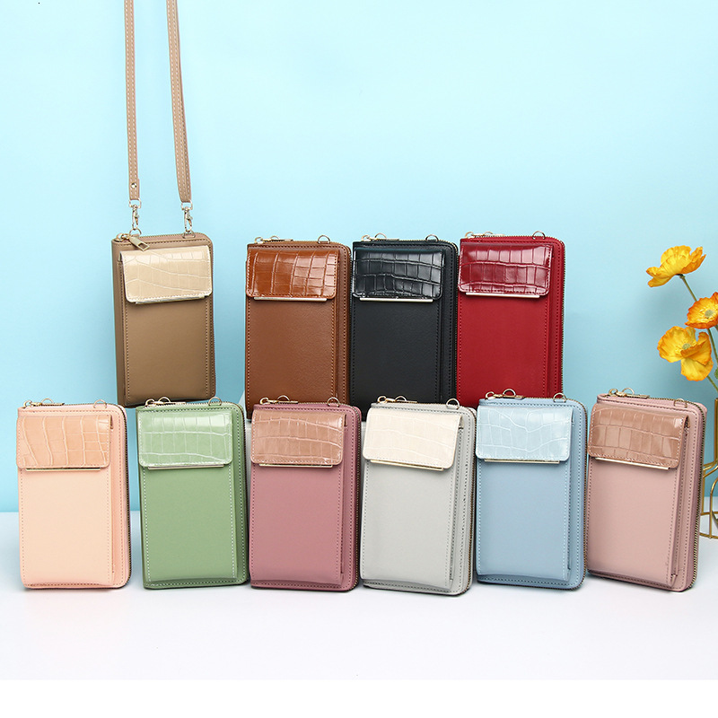 High-End Niche for Women New Wallet Stone Pattern Single Shoulder Crossbody Small Versatile Mini Phone Bag