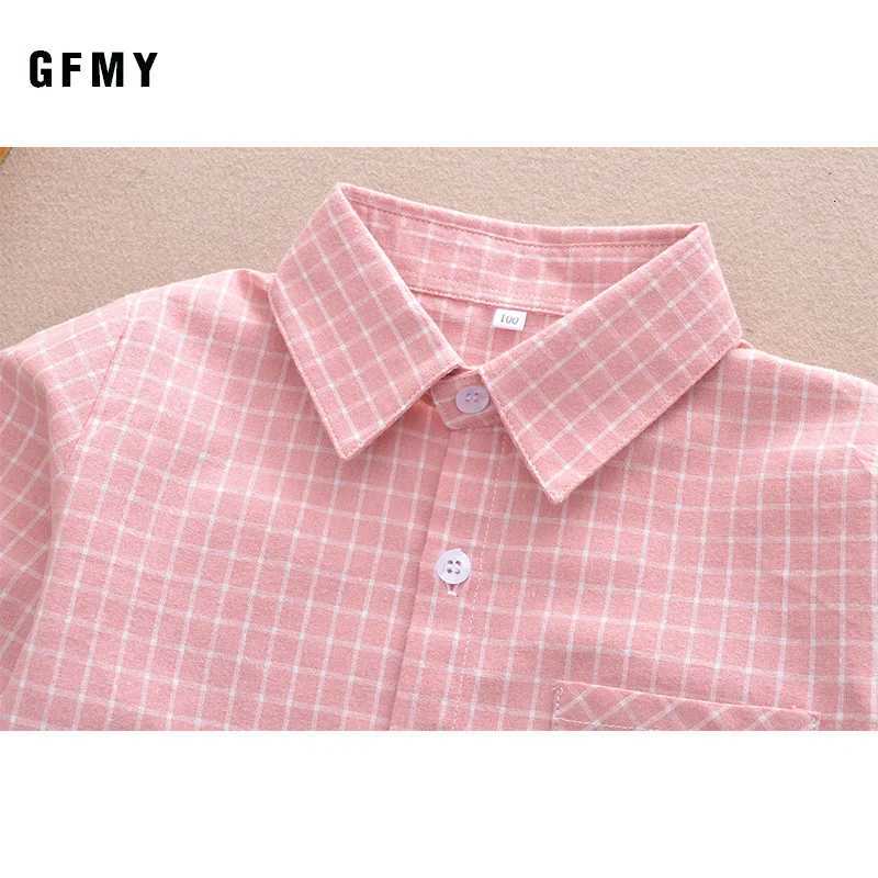 GFMY New Spring Children Shirts Fashion Plaid Turn-down Collar Flannel Fabric Boys Shirts For 3-10 Years Old Kids Wear Clothes X250806