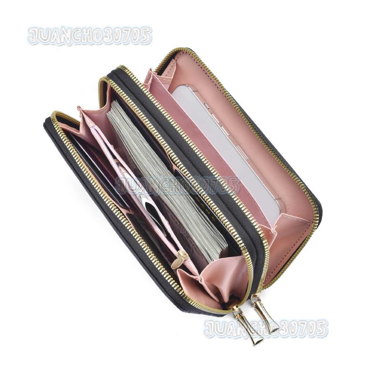 New Womens Style Layer Zipper Wallet Long Clutch Multi-card Slot Multi-function Wristlet Wallet H250806