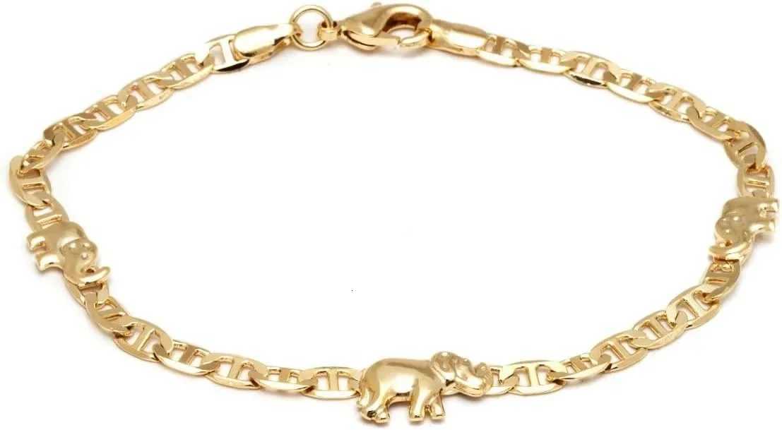 Summer Jewelry Gold Plated Flat Marina Elephant Anklet For Women Gift For Women Y250805