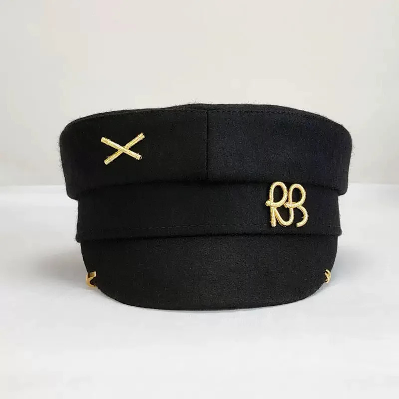 Style Women Earring Wool sboy Caps for Women Letter RB Militray Hat Navy Hats Flat Top Cap Casual Classics Visor Cap 250806
