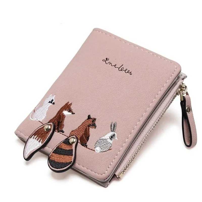 Womens Wallet Zipper Coin Purse Money Clip Clutch Bag Card Holder Cartoon Printed Womens Wallet Girl Pocket AnimalXJ250806