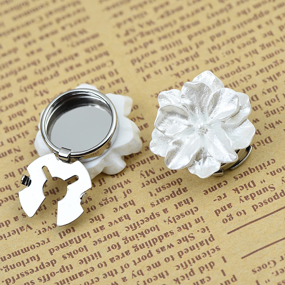 ICEYY Pearlescent Gardenia Flower Button Covers Set Womens Shirt Cufflinks for Tux Shirt Decoration Clothes 250806