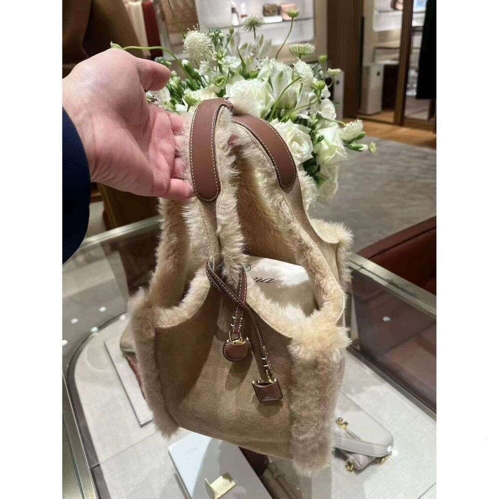 Designer Bag Tote Shoulder Bag Autumn Winter Plush Bucket For Women New Matte Large Capacity Double Sided Handheld Basket