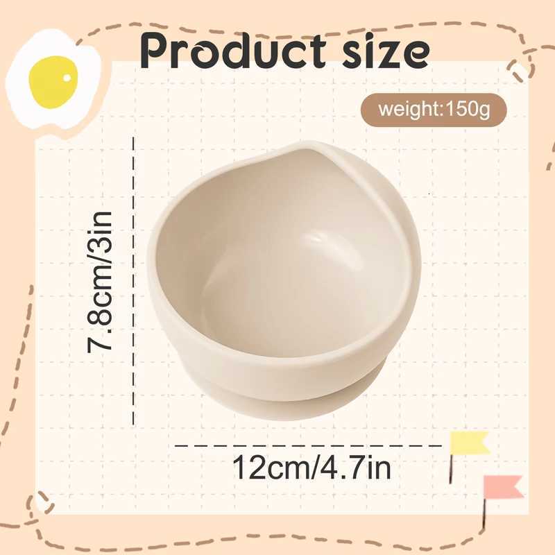 1PC Baby Silicone Bowl With Sucker Soft Material Baby Tableware Baby Food Storage Infant and Young Training Learning To Eat Bowl X250806