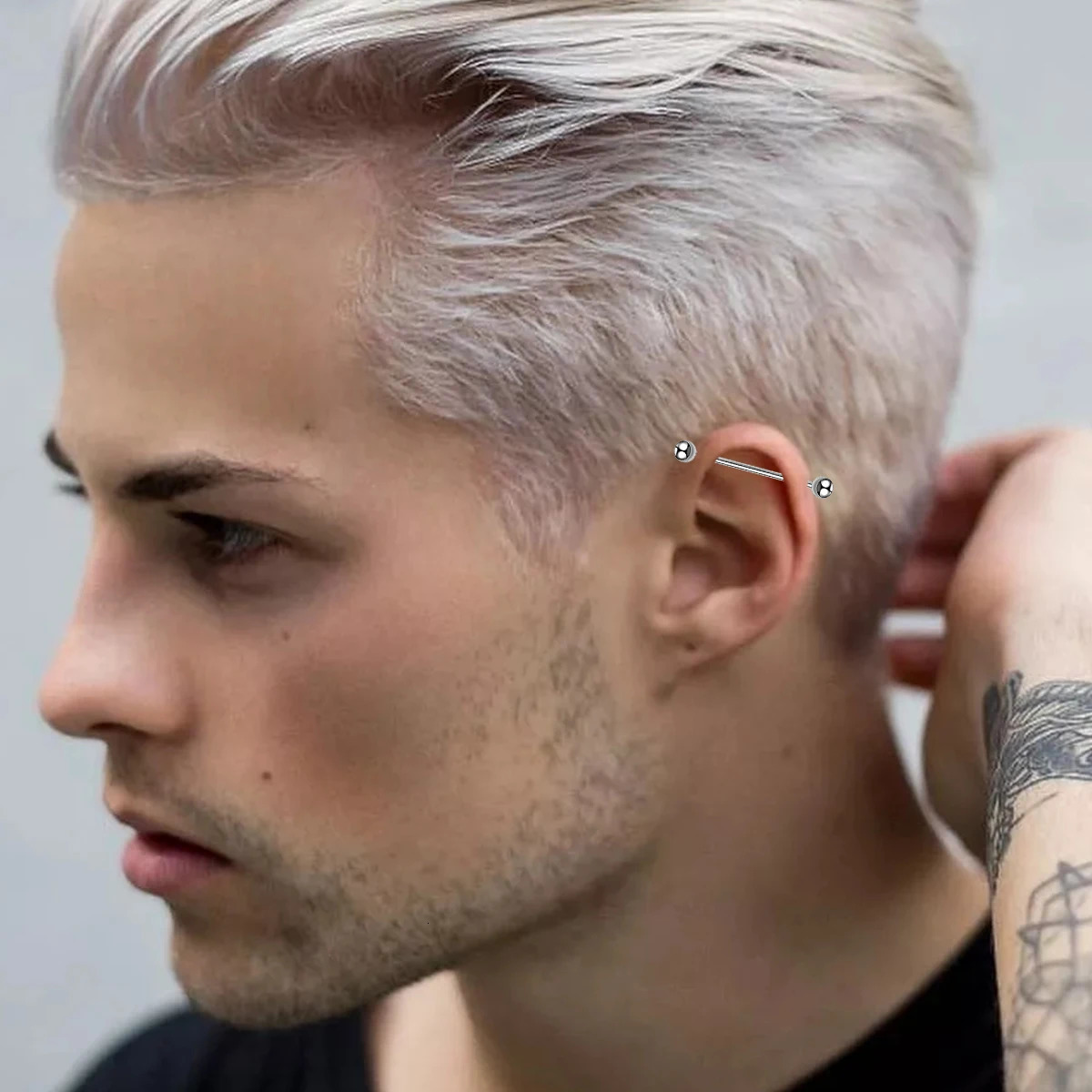 100PCS/Lot Steel Nose Ring Hoop Nostril Piercing Septum Ring Horseshoe Nose Ring Body Jewelry 250805