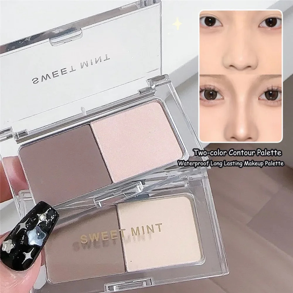 Two-color Nose Shadow Powder Highlighter Contouring Palette Side Shadow V Face Matte Brightening Multifunction Makeup Palette 250730