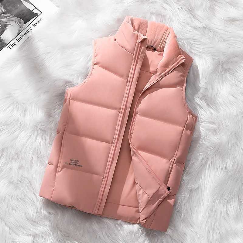 Variety Colors Warm Down Vest Vertical Collar Warm Wind Fashion Simple Design Loose Version Comfortable Skin-friendly Fabric Vest W250806