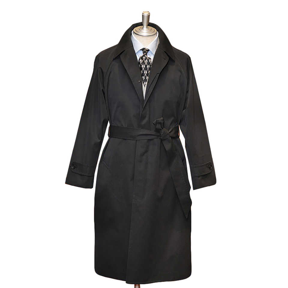 Vintage Men's Overcoat Double Breasted With Belt Coat Casual Business Formal Winter Warm Coat Customized